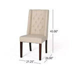 Lot de 2 chaises de salle à manger Blount en bois avec coussins en tissu, finition beige/naturel, structure en bouleau, dossier capitonné