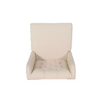 Lot de 2 chaises de salle à manger Blount en bois avec coussins en tissu, finition beige/naturel, structure en bouleau, dossier capitonné
