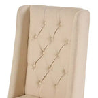 Lot de 2 chaises de salle à manger Blount en bois avec coussins en tissu, finition beige/naturel, structure en bouleau, dossier capitonné