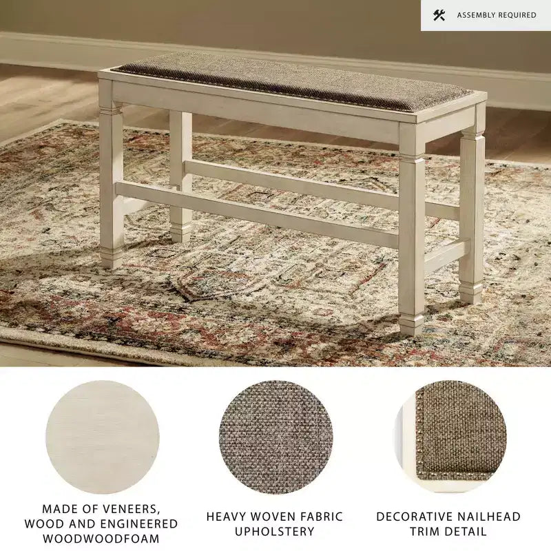 Banc de salle à manger hauteur comptoir Bolanburg Blanc antique - Signature Design by Ashley