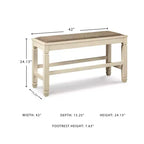 Banc de salle à manger hauteur comptoir Bolanburg Blanc antique - Signature Design by Ashley