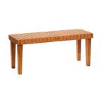 Banc rustique en bois de bouleau marron : Décoratif, Aucun assemblage requis, Intérieur, Capacité de 113 kg