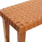 Banc rustique en bois de bouleau marron : Décoratif, Aucun assemblage requis, Intérieur, Capacité de 113 kg