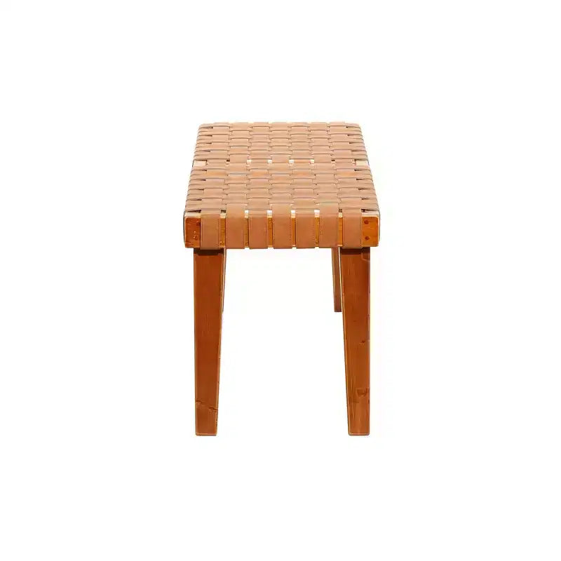 Banc rustique en bois de bouleau marron : Décoratif, Aucun assemblage requis, Intérieur, Capacité de 113 kg