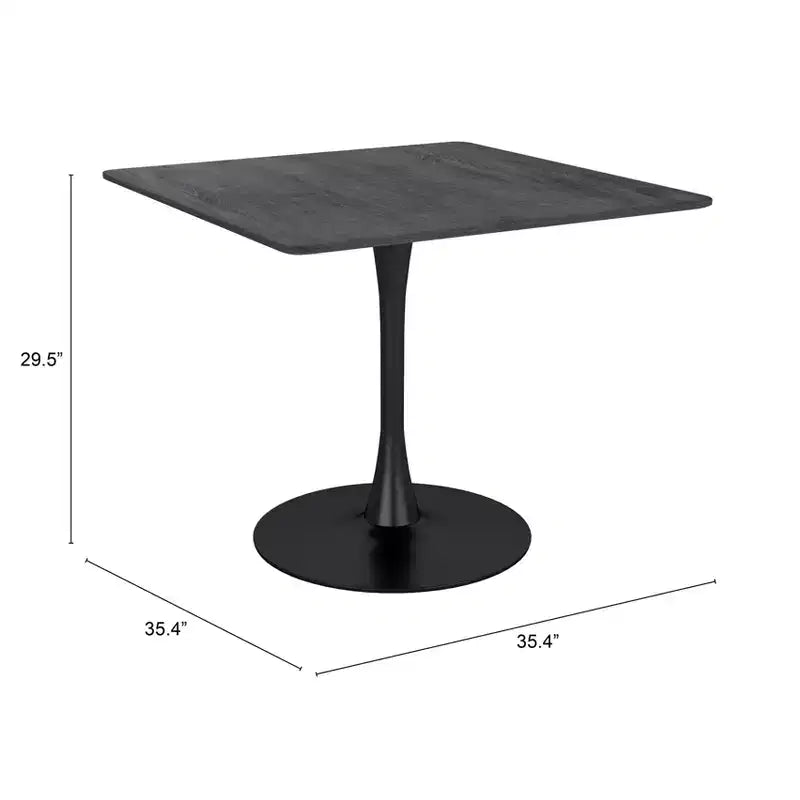Table de salle à manger Merlin noire 35,4" - ZM Home