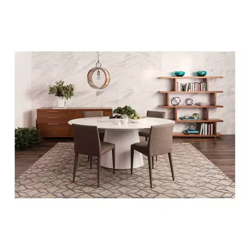 Table ovale hauteur comptoir Madisonburg, blanc