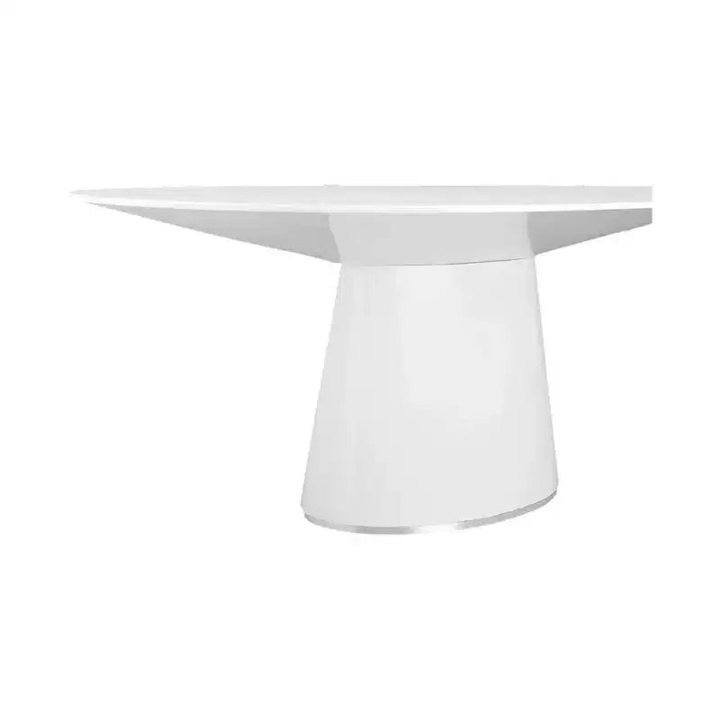 Table ovale hauteur comptoir Madisonburg, blanc