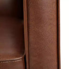 Christopher Knight Home Mervynn Mid-Century Modern Button Tufted Recliner Cognac Brown/Dark Espresso : Revêtement en similicuir, Cadre en contreplaqué