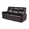 Coachella Power Recliner Sofa Brown - Steve Silver Co.: Genuine Leather, USB Port, 3-Seater