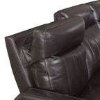Canapé inclinable électrique Coachella marron - Steve Silver Co. : Cuir véritable, port USB, 3 places