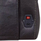 Canapé inclinable électrique Coachella marron - Steve Silver Co. : Cuir véritable, port USB, 3 places