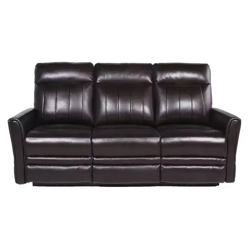 Canapé inclinable électrique Coachella marron - Steve Silver Co. : Cuir véritable, port USB, 3 places
