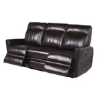 Canapé inclinable électrique Coachella marron - Steve Silver Co. : Cuir véritable, port USB, 3 places