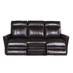 Canapé inclinable électrique Coachella marron - Steve Silver Co. : Cuir véritable, port USB, 3 places