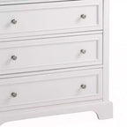Commode Naples blanc cassé - Homestyles : Rangement de chambre à coucher avec 4 tiroirs, cadre en bois massif