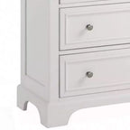 Commode Naples blanc cassé - Homestyles : Rangement de chambre à coucher avec 4 tiroirs, cadre en bois massif