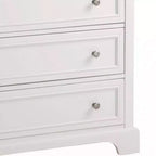 Commode Naples blanc cassé - Homestyles : Rangement de chambre à coucher avec 4 tiroirs, cadre en bois massif