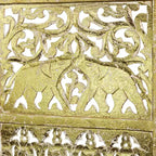 Paravent traditionnel à 4 panneaux finement sculpté doré - Olivia & May : feuille appliquée à la main, fabrication artisanale
