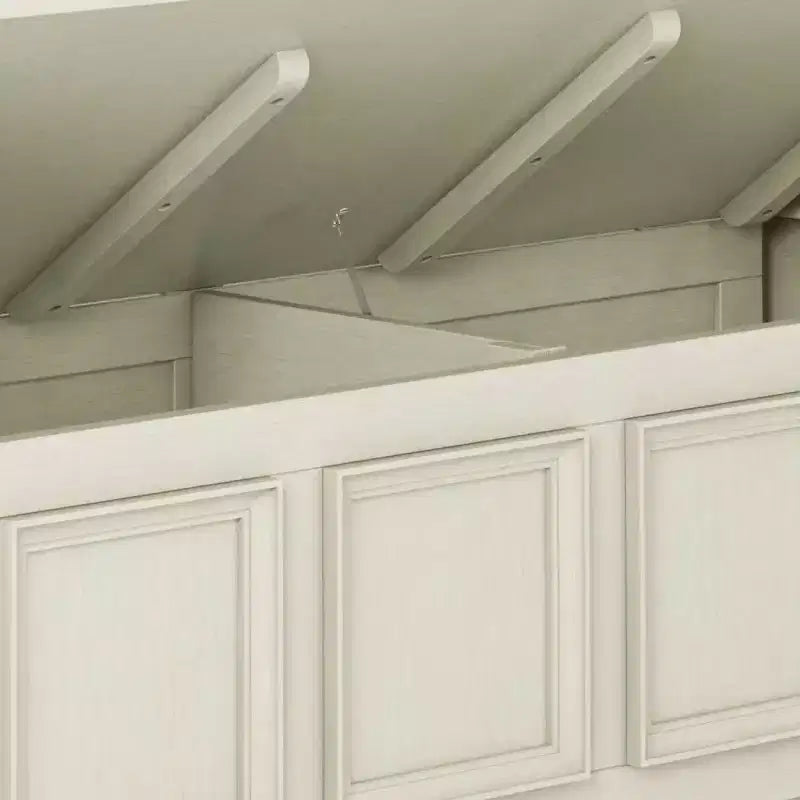 WyndenHall Halifax Banc de rangement de 122 cm pour entrée, transitionnel, blanc antique : Bois massif, double compartiment, capacité de 136 kg