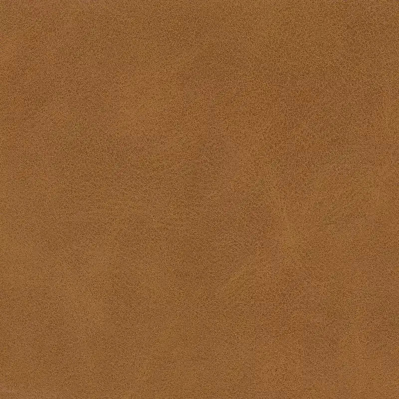 Banc en bois HomePop avec siège rembourré en similicuir caramel : Ottoman rectangulaire, siège d'entrée, polyester et viscose