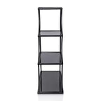 Bibliothèque Kurry 4 étagères 50,63 po noir sablé - miBasics : Transitionnel, profil effilé, verre 5 mm