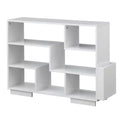 angelo:HOME 30" Leon Mid-Century Bookcase White: Fixed & Open Back, MDF Cube Storage
