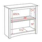 Étagère 2 tablettes 29 po expresso – Prepac : Tablettes réglables, fini laminé, composite de bois, capacité de 40 lb