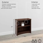 Étagère 2 tablettes 29 po expresso – Prepac : Tablettes réglables, fini laminé, composite de bois, capacité de 40 lb