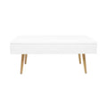 Contemporary Wood Coffee Table White - Olivia & May