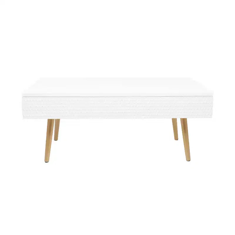 Contemporary Wood Coffee Table White - Olivia & May