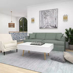 Table basse en bois contemporaine blanche - Olivia & May