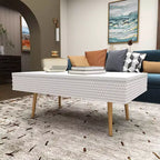 Table basse en bois contemporaine blanche - Olivia & May