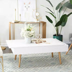 Table basse en bois contemporaine blanche - Olivia & May