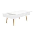 Table basse en bois contemporaine blanche - Olivia & May