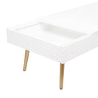 Table basse en bois contemporaine blanche - Olivia & May