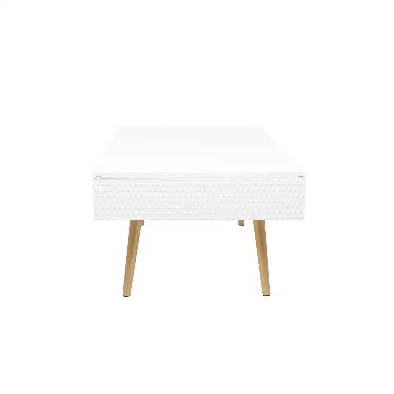 Table basse en bois contemporaine blanche - Olivia & May