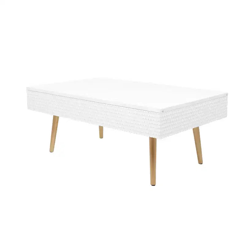 Table basse en bois contemporaine blanche - Olivia & May