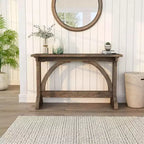 Console de table à double piédestal Jobrin en chêne recyclé - miBasics