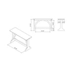 Console de table à double piédestal Jobrin en chêne recyclé - miBasics