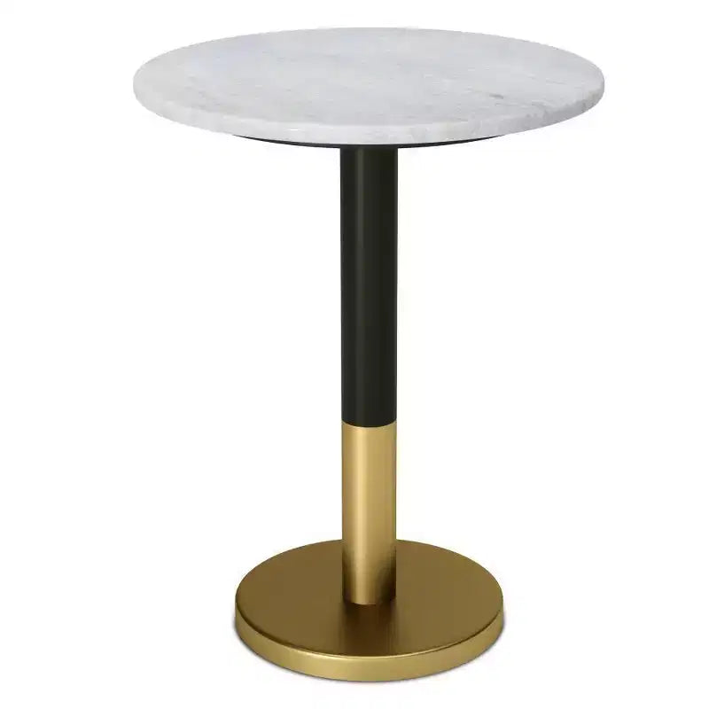Ryan Marble Side Table White - WyndenHall: Gold Frame, Scratch-Resistant, Modern Accent Furniture