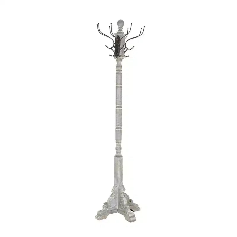 Rustic Freestanding Coat Rack Gray - Olivia & May: Hat Stand, No Assembly Required