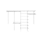 Rubbermaid FastTrack 6 to 10 Ft Wide White Wire Closet Configuration Storage Kit