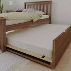Lit jumeau Max & Lily avec lit gigogne, lit plateforme classique en bois massif avec rangement