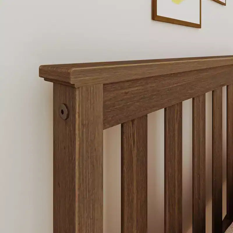Lit jumeau Max & Lily avec lit gigogne, lit plateforme classique en bois massif avec rangement