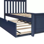 Lit jumeau Max & Lily avec lit gigogne, lit plateforme classique en bois massif avec rangement