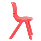 Lot de 2 chaises d'écolier empilables en plastique Flash Furniture, hauteur d'assise 39,5 cm