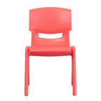 Lot de 2 chaises d'écolier empilables en plastique Flash Furniture, hauteur d'assise 39,5 cm