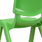 Flash Furniture Lot de 4 Chaises d'école empilables en plastique, hauteur d'assise 30,5 cm