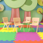 Flash Furniture Lot de 4 Chaises d'école empilables en plastique, hauteur d'assise 30,5 cm