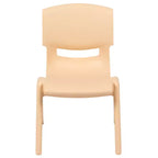 Flash Furniture Lot de 4 Chaises d'école empilables en plastique, hauteur d'assise 30,5 cm